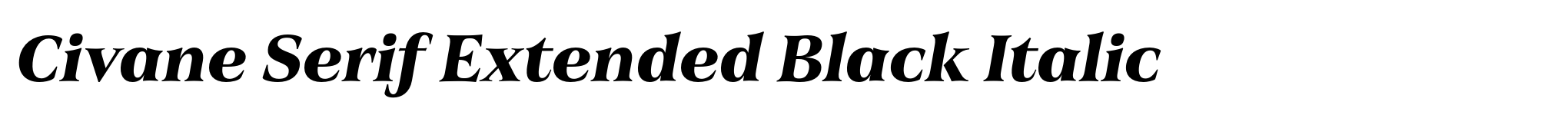 Civane Serif Extended Black Italic image